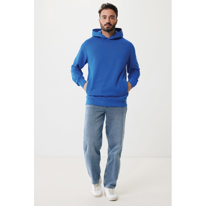 Sudadera unisex con capucha de algodón reciclado 280 g/m2 Iqoniq color azul real Sudadera unisex con capucha de algodón reciclado 280 g/m2 Iqoniq color azul real