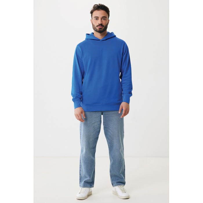 Sudadera unisex con capucha de algodón reciclado 280 g/m2 Iqoniq color azul real Sudadera unisex con capucha de algodón reciclado 280 g/m2 Iqoniq color azul real