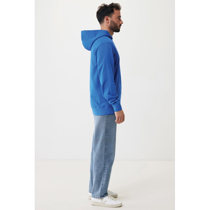 Sudadera unisex con capucha de algodón reciclado 280 g/m2 Iqoniq color azul real Sudadera unisex con capucha de algodón reciclado 280 g/m2 Iqoniq color azul real