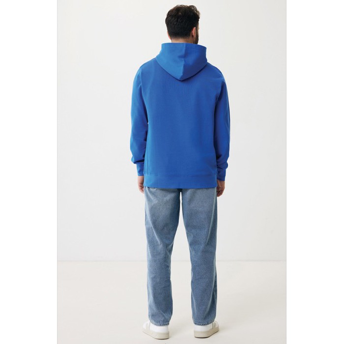 Sudadera unisex con capucha de algodón reciclado 280 g/m2 Iqoniq color azul real Sudadera unisex con capucha de algodón reciclado 280 g/m2 Iqoniq color azul real