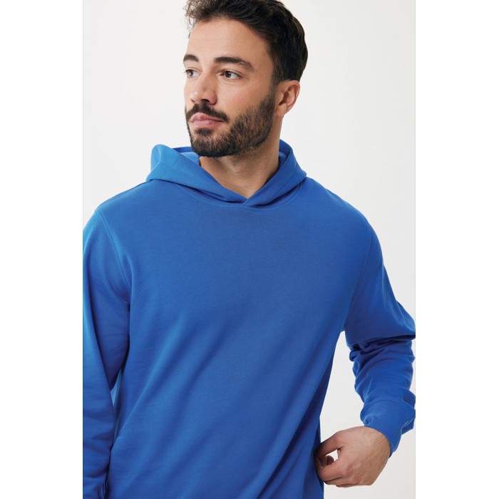 Sudadera unisex con capucha de algodón reciclado 280 g/m2 Iqoniq color azul real Sudadera unisex con capucha de algodón reciclado 280 g/m2 Iqoniq color azul real