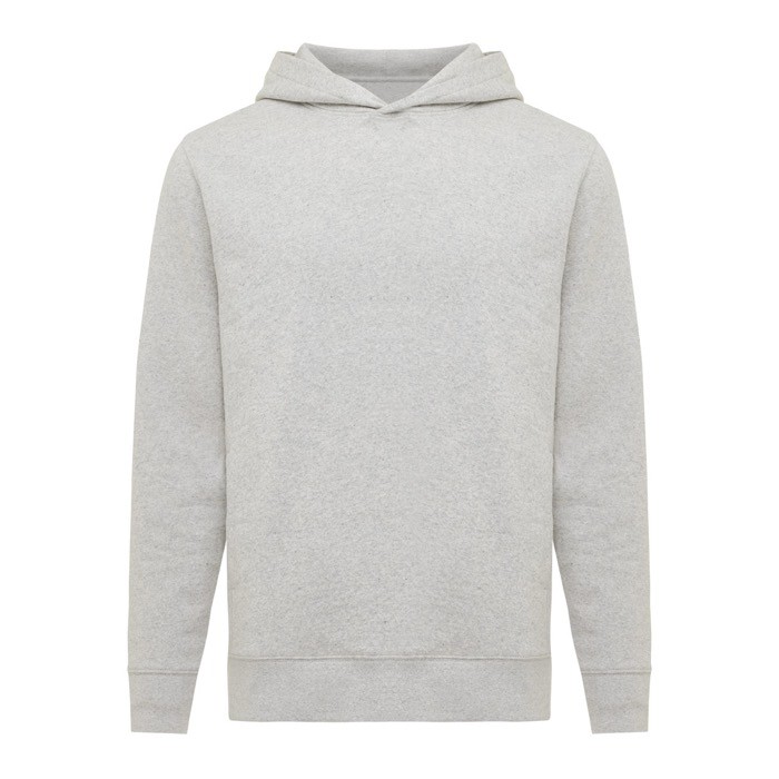 Sudadera unisex con capucha de algodón reciclado 280 g/m2 Iqoniq color gris claro Sudadera unisex con capucha de algodón reciclado 280 g/m2 Iqoniq color gris claro