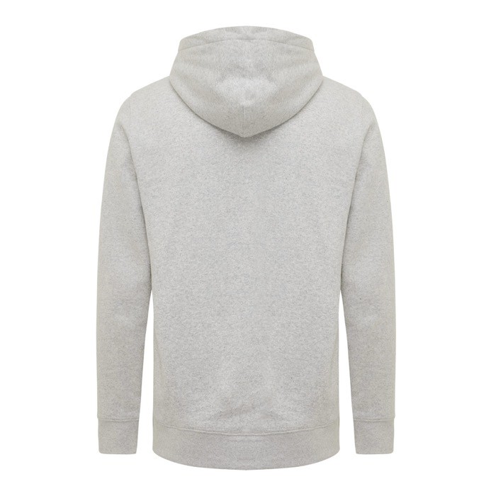 Sudadera unisex con capucha de algodón reciclado 280 g/m2 Iqoniq color gris claro segunda vista Sudadera unisex con capucha de algodón reciclado 280 g/m2 Iqoniq color gris claro segunda vista