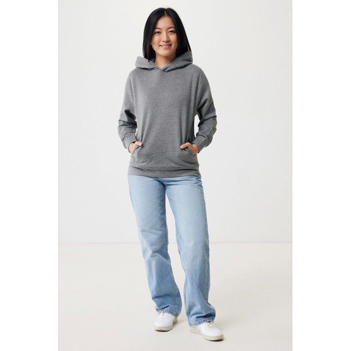 Sudadera unisex con capucha de algodón reciclado 280 g/m2 Iqoniq color gris topo Sudadera unisex con capucha de algodón reciclado 280 g/m2 Iqoniq color gris topo