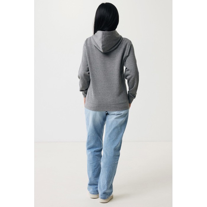 Sudadera unisex con capucha de algodón reciclado 280 g/m2 Iqoniq color gris topo Sudadera unisex con capucha de algodón reciclado 280 g/m2 Iqoniq color gris topo