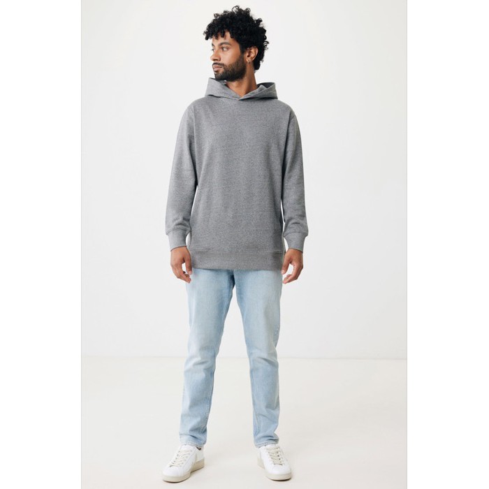 Sudadera unisex con capucha de algodón reciclado 280 g/m2 Iqoniq color gris topo Sudadera unisex con capucha de algodón reciclado 280 g/m2 Iqoniq color gris topo