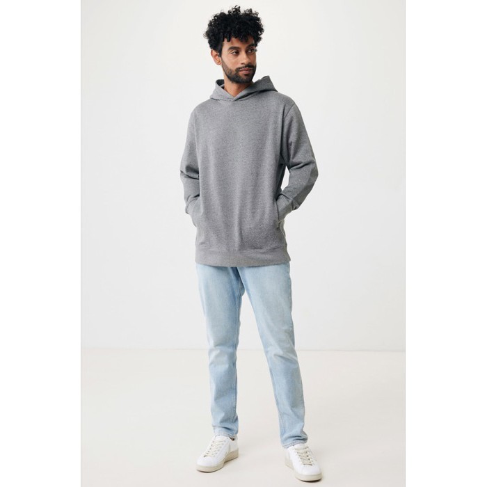 Sudadera unisex con capucha de algodón reciclado 280 g/m2 Iqoniq color gris topo Sudadera unisex con capucha de algodón reciclado 280 g/m2 Iqoniq color gris topo