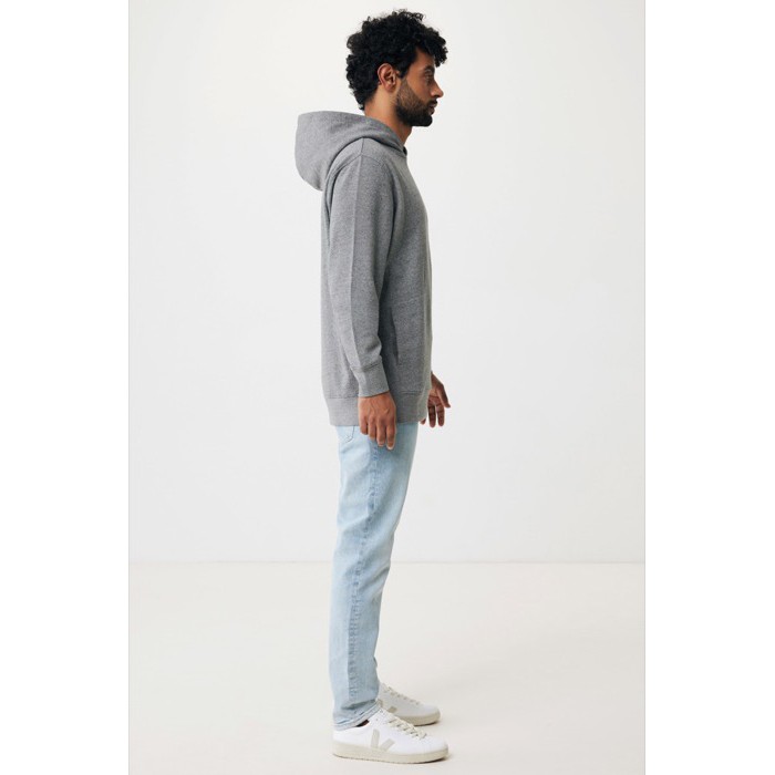 Sudadera unisex con capucha de algodón reciclado 280 g/m2 Iqoniq color gris topo Sudadera unisex con capucha de algodón reciclado 280 g/m2 Iqoniq color gris topo