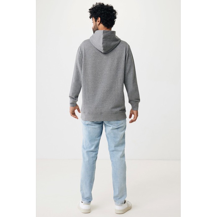 Sudadera unisex con capucha de algodón reciclado 280 g/m2 Iqoniq color gris topo Sudadera unisex con capucha de algodón reciclado 280 g/m2 Iqoniq color gris topo