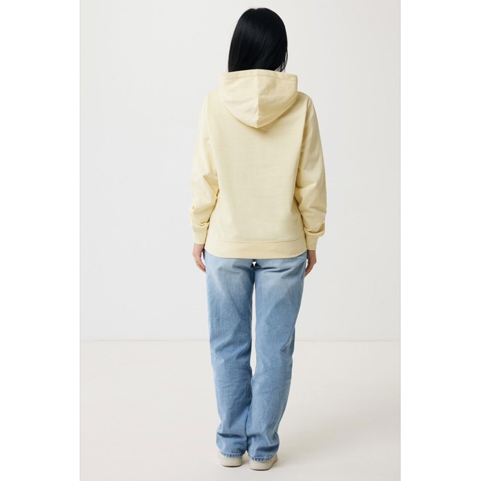 Sudadera unisex con capucha de algodón reciclado 280 g/m2 Iqoniq color amarillo claro Sudadera unisex con capucha de algodón reciclado 280 g/m2 Iqoniq color amarillo claro