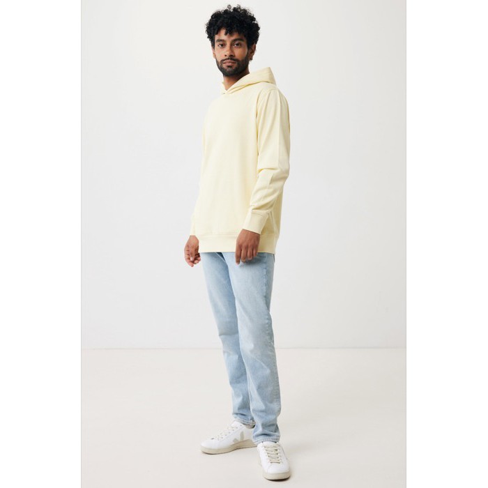 Sudadera unisex con capucha de algodón reciclado 280 g/m2 Iqoniq color amarillo claro Sudadera unisex con capucha de algodón reciclado 280 g/m2 Iqoniq color amarillo claro