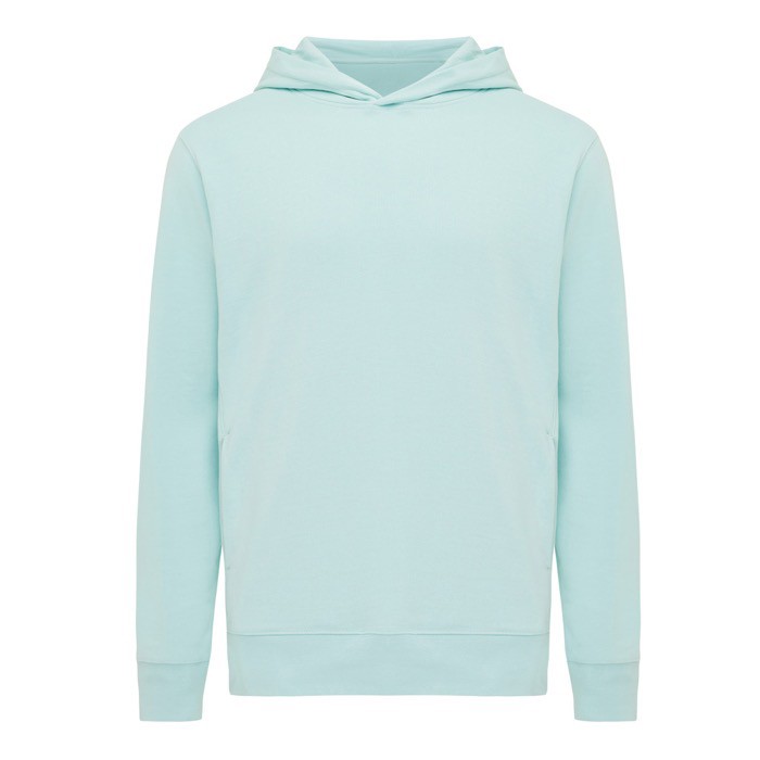 Sudadera unisex con capucha de algodón reciclado 280 g/m2 Iqoniq color verde menta Sudadera unisex con capucha de algodón reciclado 280 g/m2 Iqoniq color verde menta