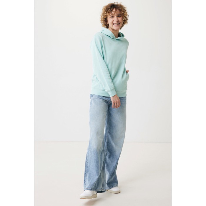 Sudadera unisex con capucha de algodón reciclado 280 g/m2 Iqoniq color verde menta Sudadera unisex con capucha de algodón reciclado 280 g/m2 Iqoniq color verde menta
