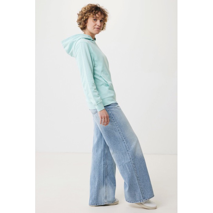 Sudadera unisex con capucha de algodón reciclado 280 g/m2 Iqoniq color verde menta Sudadera unisex con capucha de algodón reciclado 280 g/m2 Iqoniq color verde menta