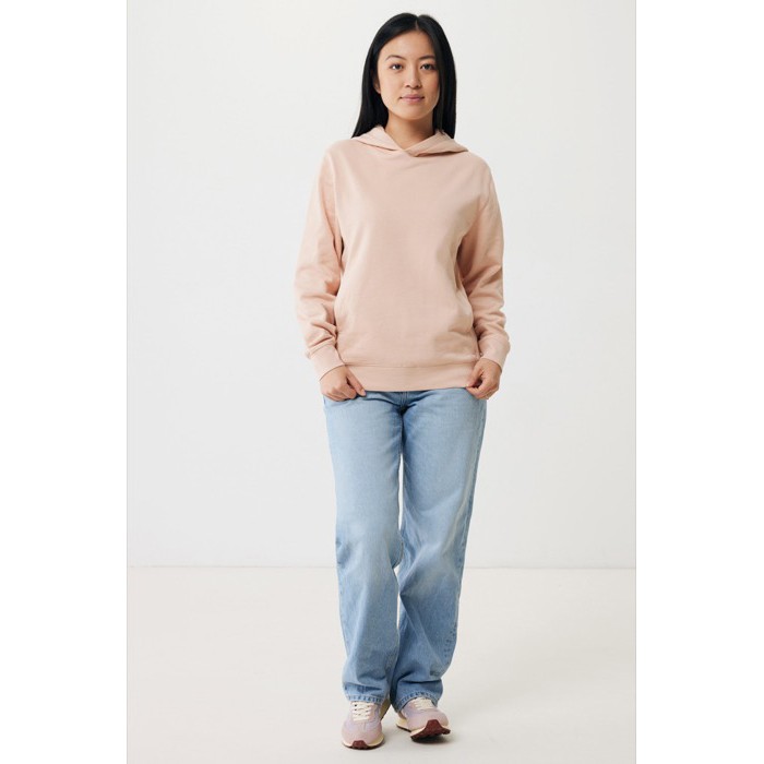 Sudadera unisex con capucha de algodón reciclado 280 g/m2 Iqoniq color rosa pastel Sudadera unisex con capucha de algodón reciclado 280 g/m2 Iqoniq color rosa pastel