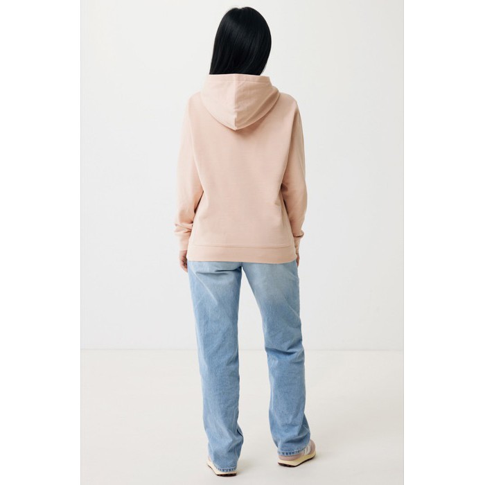 Sudadera unisex con capucha de algodón reciclado 280 g/m2 Iqoniq color rosa pastel Sudadera unisex con capucha de algodón reciclado 280 g/m2 Iqoniq color rosa pastel