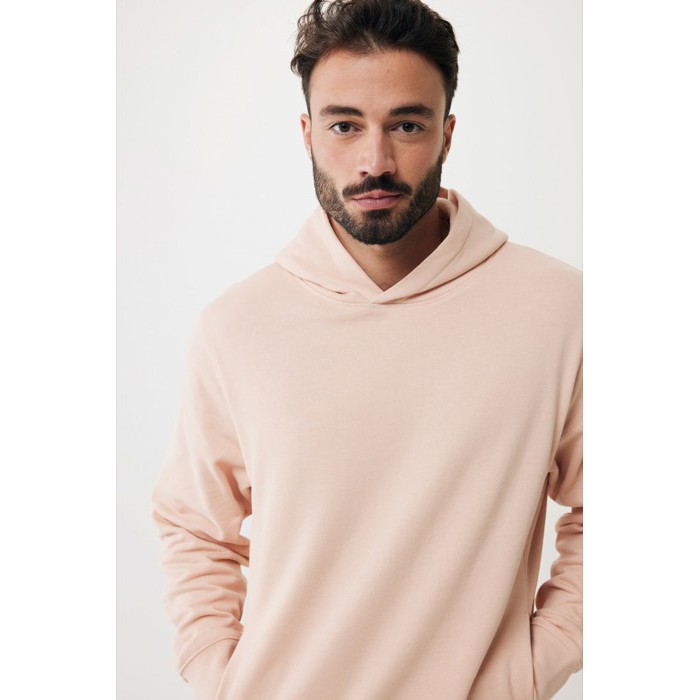 Sudadera unisex con capucha de algodón reciclado 280 g/m2 Iqoniq color rosa pastel Sudadera unisex con capucha de algodón reciclado 280 g/m2 Iqoniq color rosa pastel