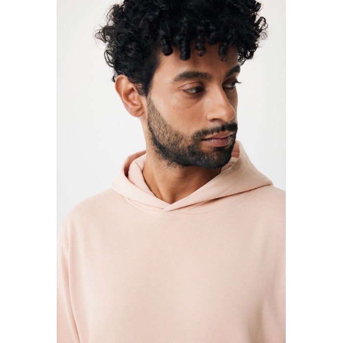 Sudadera unisex con capucha de algodón reciclado 280 g/m2 Iqoniq color rosa pastel Sudadera unisex con capucha de algodón reciclado 280 g/m2 Iqoniq color rosa pastel
