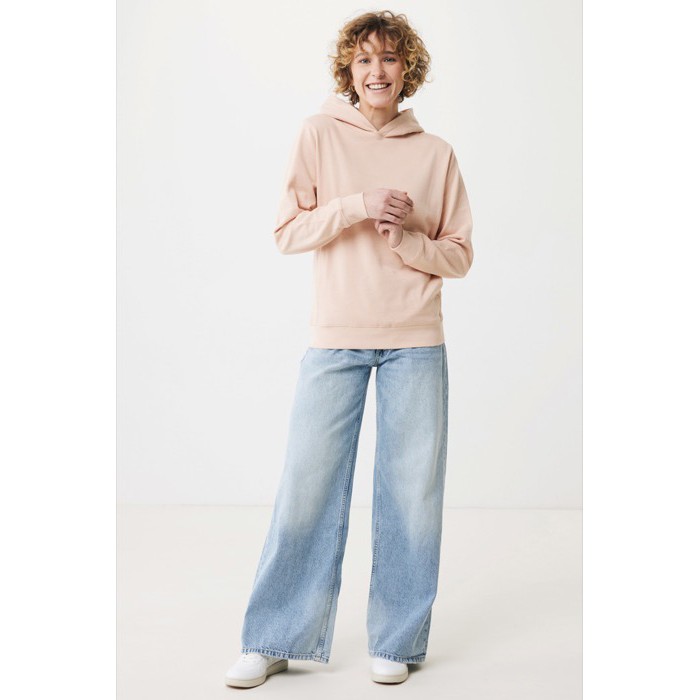 Sudadera unisex con capucha de algodón reciclado 280 g/m2 Iqoniq color rosa pastel Sudadera unisex con capucha de algodón reciclado 280 g/m2 Iqoniq color rosa pastel