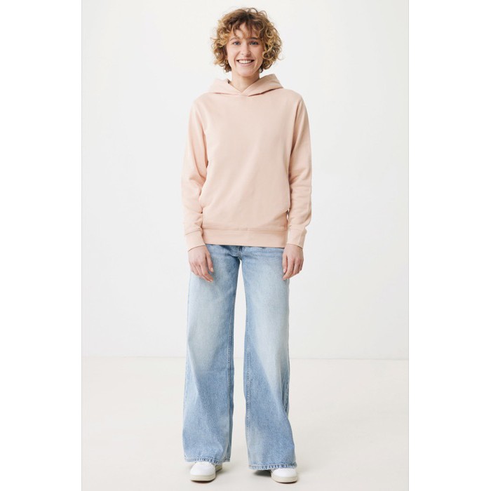 Sudadera unisex con capucha de algodón reciclado 280 g/m2 Iqoniq color rosa pastel Sudadera unisex con capucha de algodón reciclado 280 g/m2 Iqoniq color rosa pastel