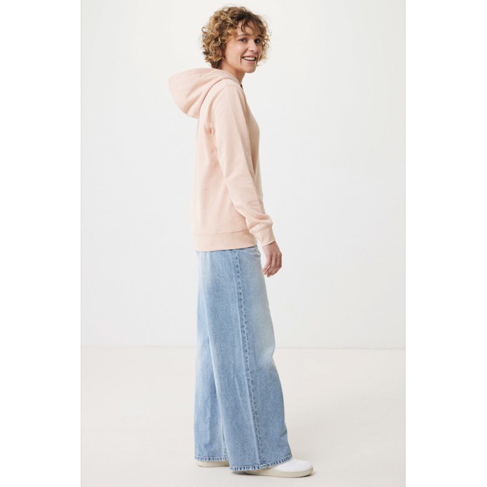Sudadera unisex con capucha de algodón reciclado 280 g/m2 Iqoniq color rosa pastel Sudadera unisex con capucha de algodón reciclado 280 g/m2 Iqoniq color rosa pastel