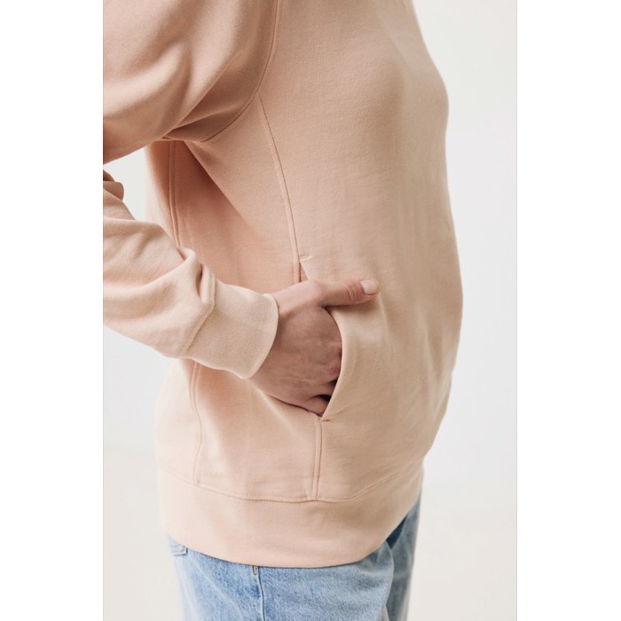 Sudadera unisex con capucha de algodón reciclado 280 g/m2 Iqoniq color rosa pastel Sudadera unisex con capucha de algodón reciclado 280 g/m2 Iqoniq color rosa pastel