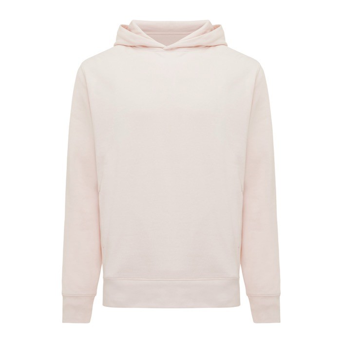 Sudadera unisex con capucha de algodón reciclado 280 g/m2 Iqoniq color rosa claro Sudadera unisex con capucha de algodón reciclado 280 g/m2 Iqoniq color rosa claro