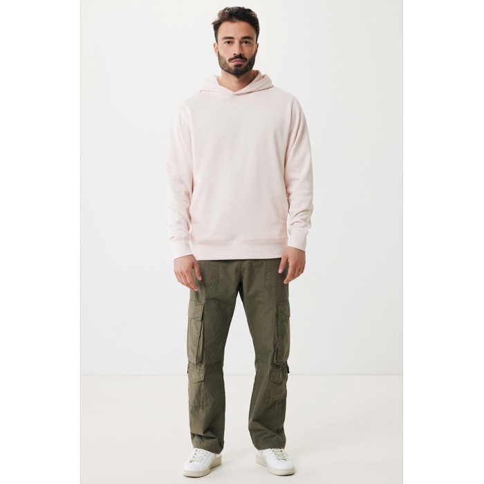 Sudadera unisex con capucha de algodón reciclado 280 g/m2 Iqoniq color rosa claro Sudadera unisex con capucha de algodón reciclado 280 g/m2 Iqoniq color rosa claro