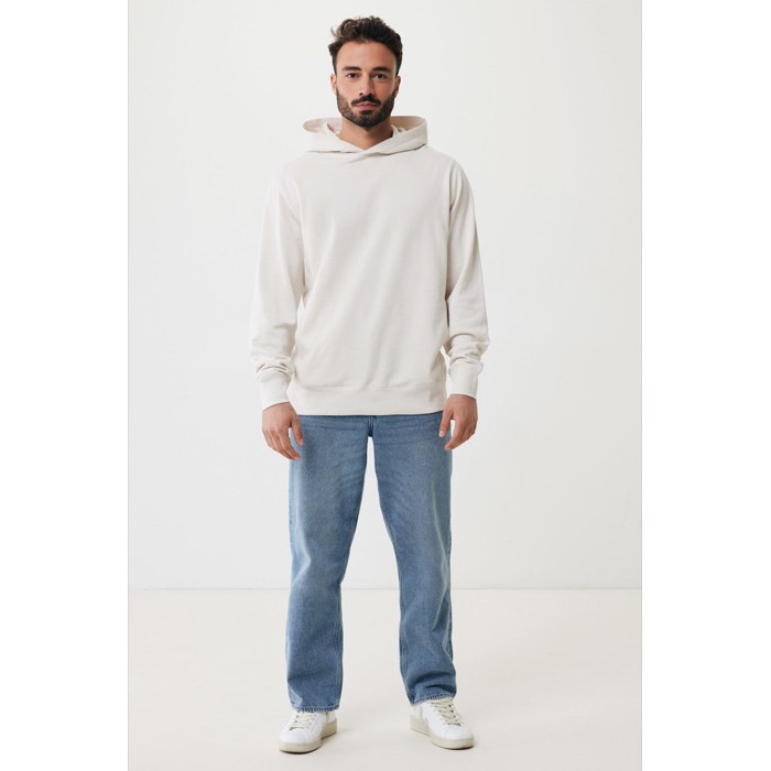 Sudadera unisex con capucha de algodón reciclado 280 g/m2 Iqoniq color blanco roto Sudadera unisex con capucha de algodón reciclado 280 g/m2 Iqoniq color blanco roto