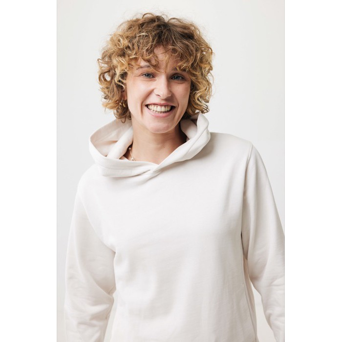 Sudadera unisex con capucha de algodón reciclado 280 g/m2 Iqoniq color blanco roto Sudadera unisex con capucha de algodón reciclado 280 g/m2 Iqoniq color blanco roto