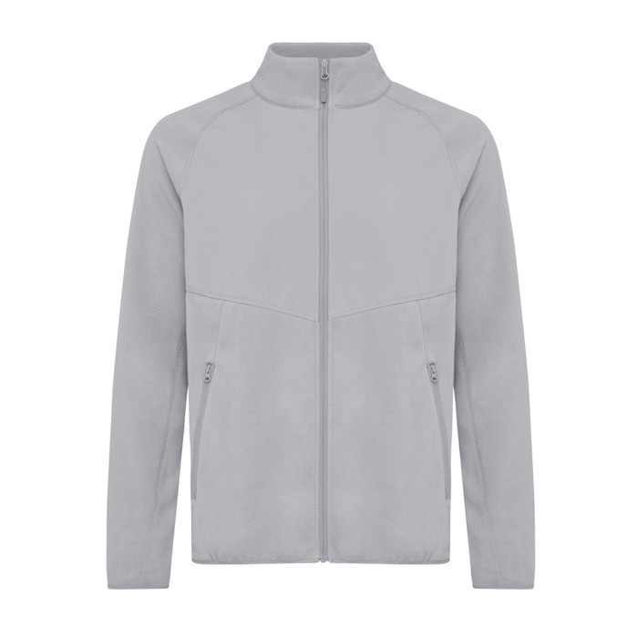 Chaqueta antipilling de poliéster reciclado 240 g/m2 Iqoniq color gris claro