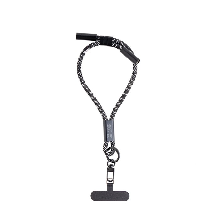 Lanyard de muñeca de PVC y nailon con carga rápida USB-C para móvil vista de impresión Lanyard de muñeca de PVC y nailon con carga rápida USB-C para móvil vista de impresión