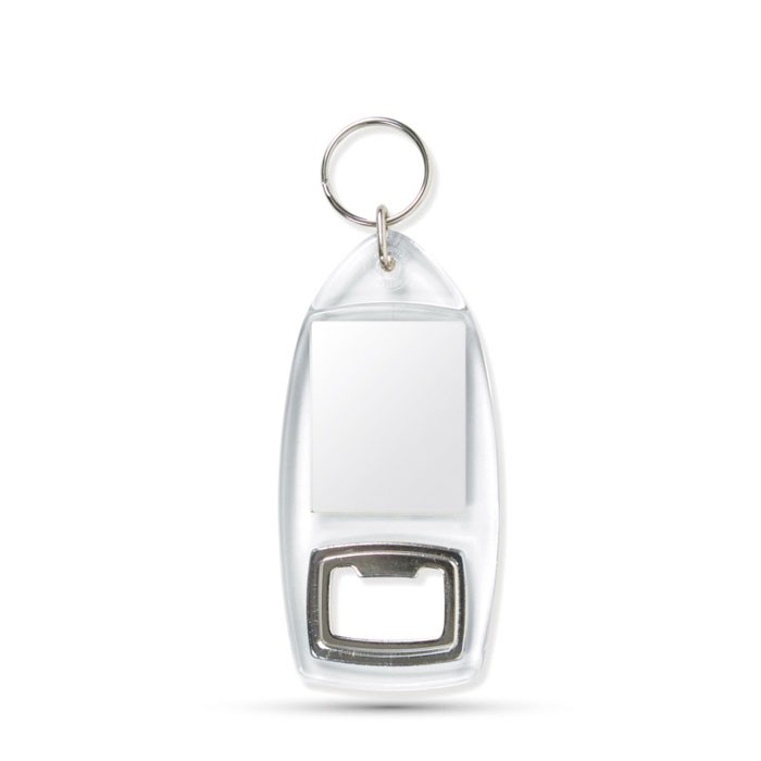 Llavero con abrebotellas y cápsula para papel personalizado vista principal