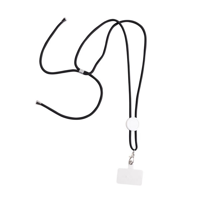 Cordón para llevar el móvil de RPET con pieza regulable vista principal