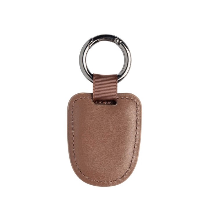 Llavero de cuero reciclado de alta calidad con anilla tipo lazo vista principal