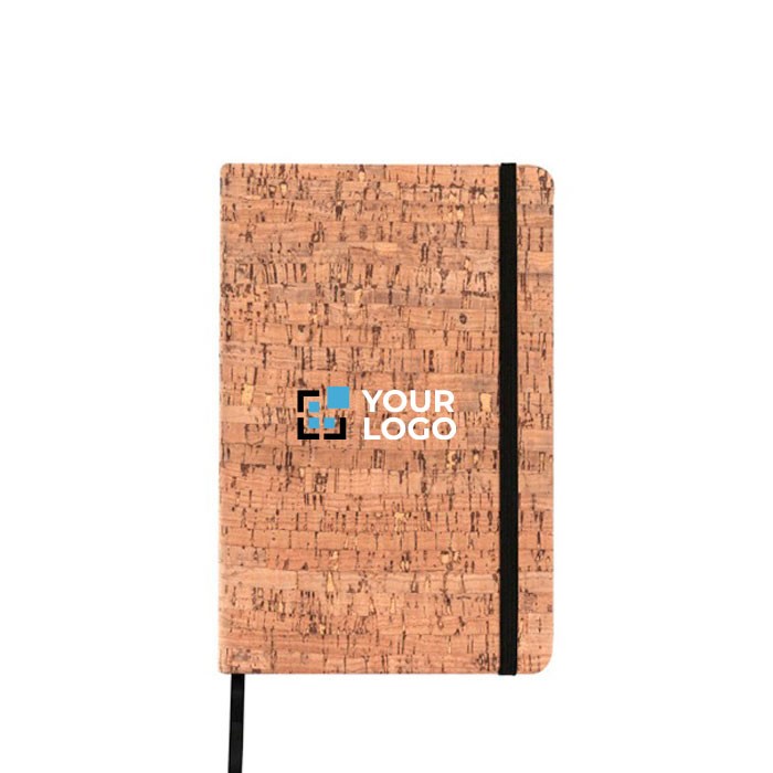 Bloc de notas con tapa de corcho y marcapáginas A6 hojas lisas vista principal Bloc de notas con tapa de corcho y marcapáginas A6 hojas lisas vista principal