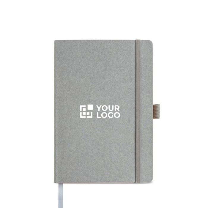 Libreta con tapa de papel resistente al agua A5 hojas lisas vista de impresión