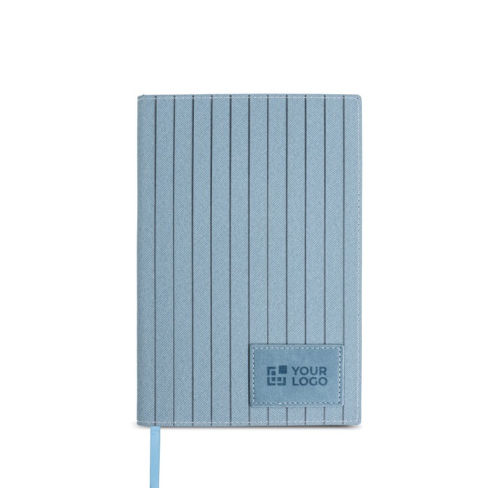 Libreta de PU texturizado y parche personalizable A5 hojas lisas vista de impresión