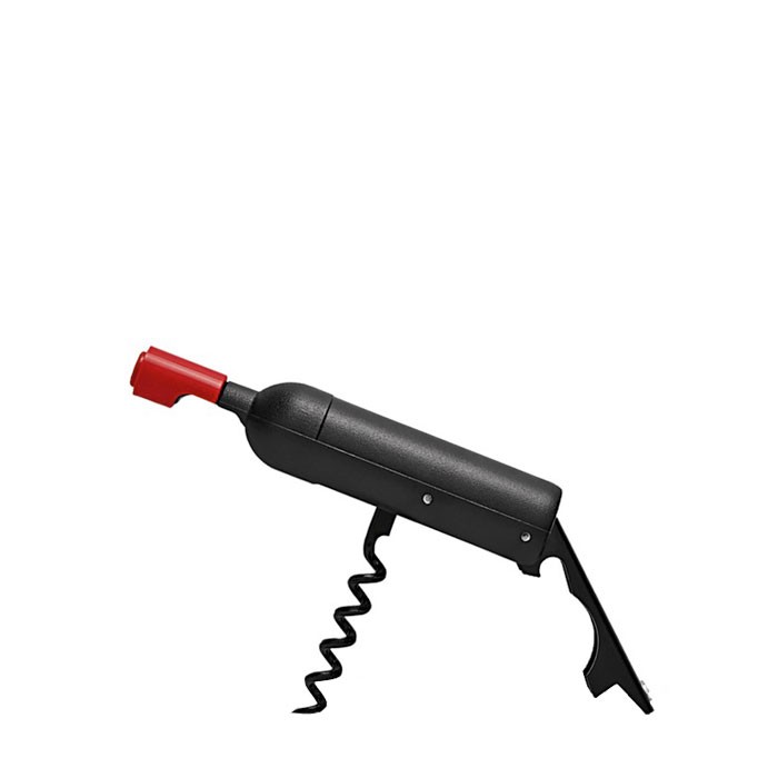 Sacacorchos de plástico con forma de botella e imán incorporado vista principal