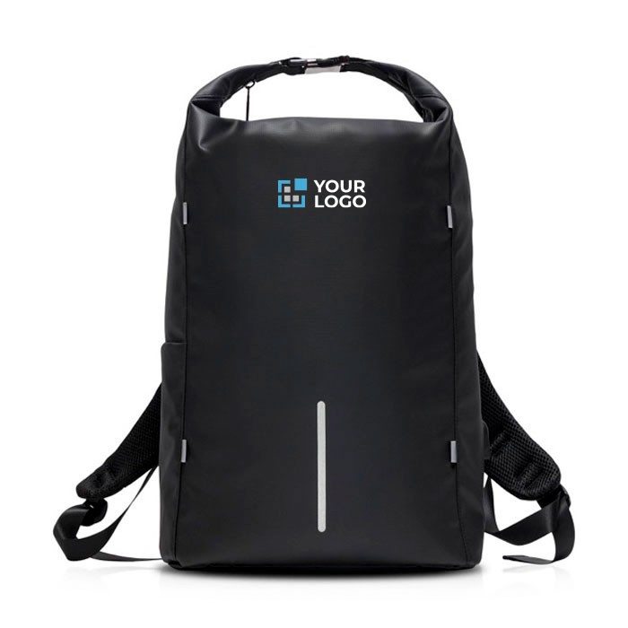 Mochila de poliéster con cremallera impermeable y carga USB 15,6'' vista principal