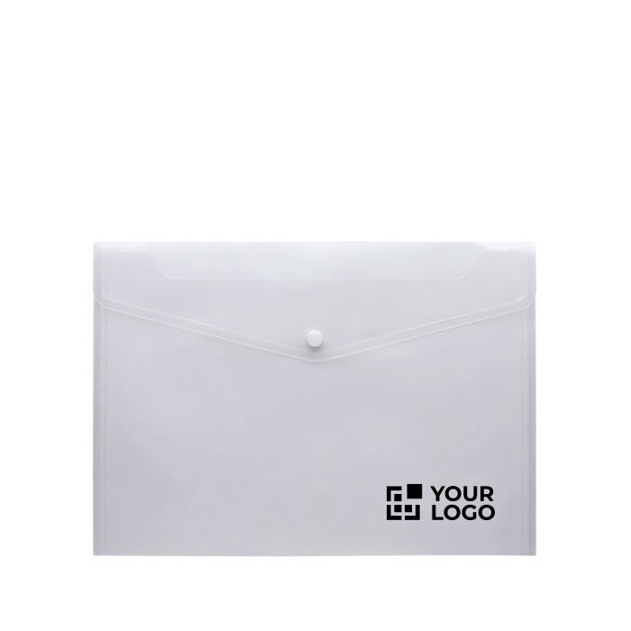 Carpeta portadocumentos con cierre de botón para hojas A4 vista principal