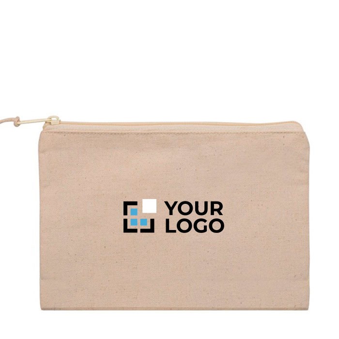 Bolsita de algodón ideal para cosméticos con cremallera 310 g/m2 vista principal Bolsita de algodón ideal para cosméticos con cremallera 310 g/m2 vista principal