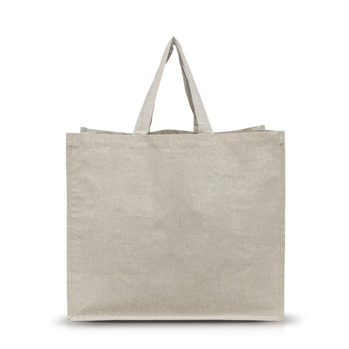 Bolsa de algodón reciclado multiusos resistente de 180 g/m2 vista principal Bolsa de algodón reciclado multiusos resistente de 180 g/m2 vista principal