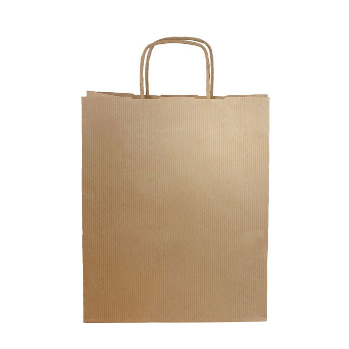 Bolsa clásica de papel kraft con asas cortas y gramaje 90 g/m2 vista principal Bolsa clásica de papel kraft con asas cortas y gramaje 90 g/m2 vista principal