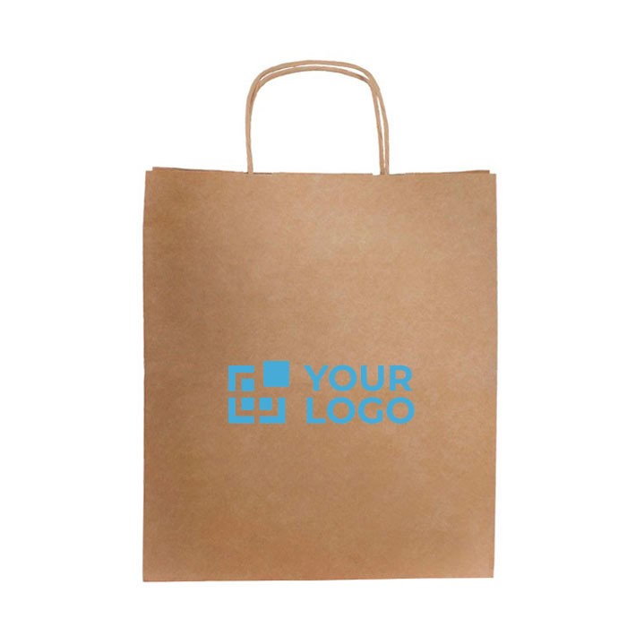 Bolsa clásica de kraft con espacioso tamaño y asas 115 g/m2 vista principal
