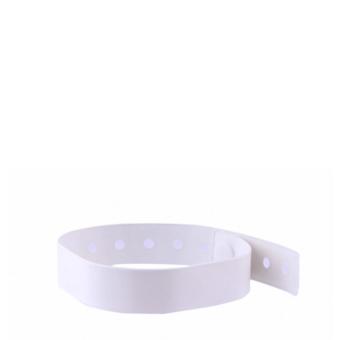 Pulsera fina de vinilo identificativa para festivales y fiestas vista principal
