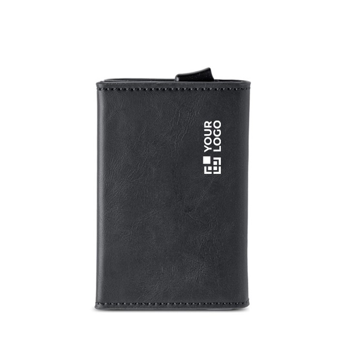 Monedero y tarjetero con protección RFID y acceso con un solo click vista de impresión Monedero y tarjetero con protección RFID y acceso con un solo click vista de impresión