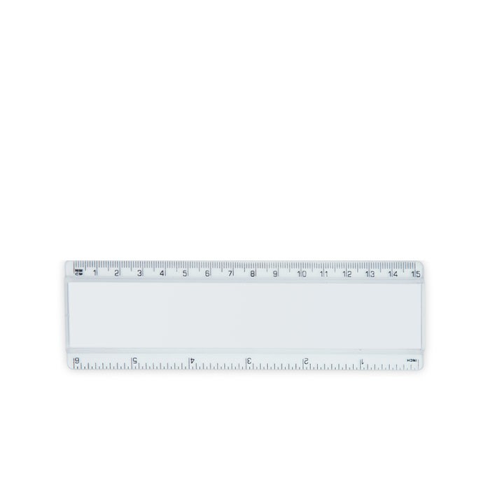 Regla infantil transparente con una cara personalizable 30cm vista principal