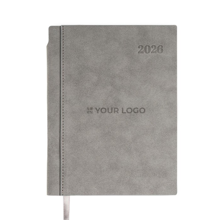 Agenda diaria en español y portugués con funda de tacto de ante A5 vista de impresión Agenda diaria en español y portugués con funda de tacto de ante A5 vista de impresión