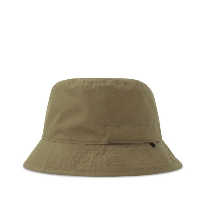 Gorro de pescador reversible de poliéster con interior de color vista de impresión